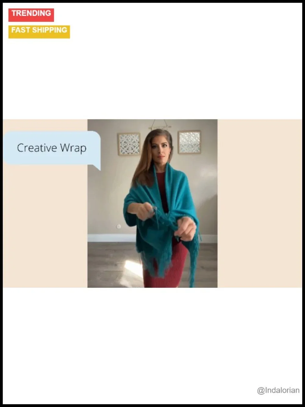 Large Wool Blend Scarf - Cold Weather Wrap or Shawl